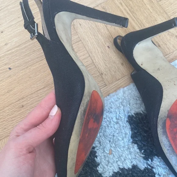 Joe’s jeans black slingback heels - Picture 5 of 6